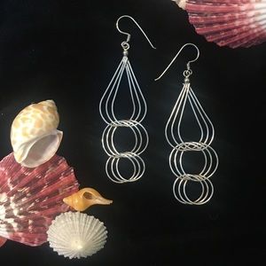 Vintage Sterling Silver Dangle Earrings